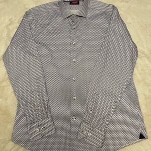 Men's Blue Patterned Shirt